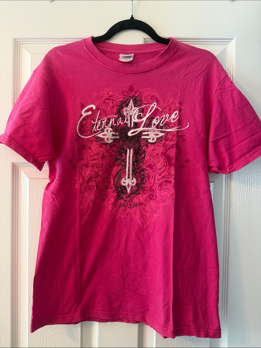 Fruit of the Loom Hot Pink 'Eternal Love' Graphic Tee